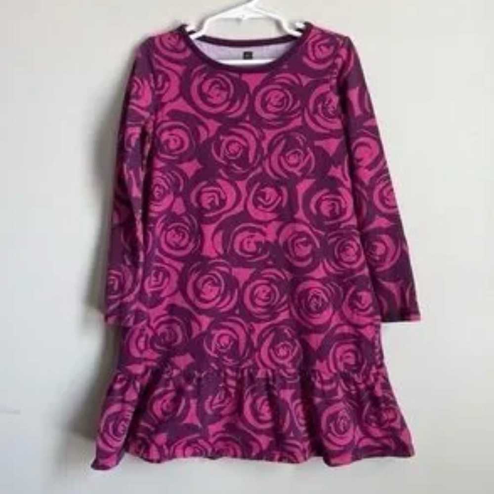 Tea Collection Purple and Pink Floral Kids Dress